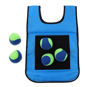 B Baosity Dogde Bal Klettballspiel Ballspiel Klett Weste Werfen Ziel Spiel für Kinder Jungen Mädchen - Blau für Kinder, wie b