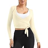 Mustcan Women Tie Front Shrug Long Sleeve Bolero Cardigan Lightweight Casual Tops