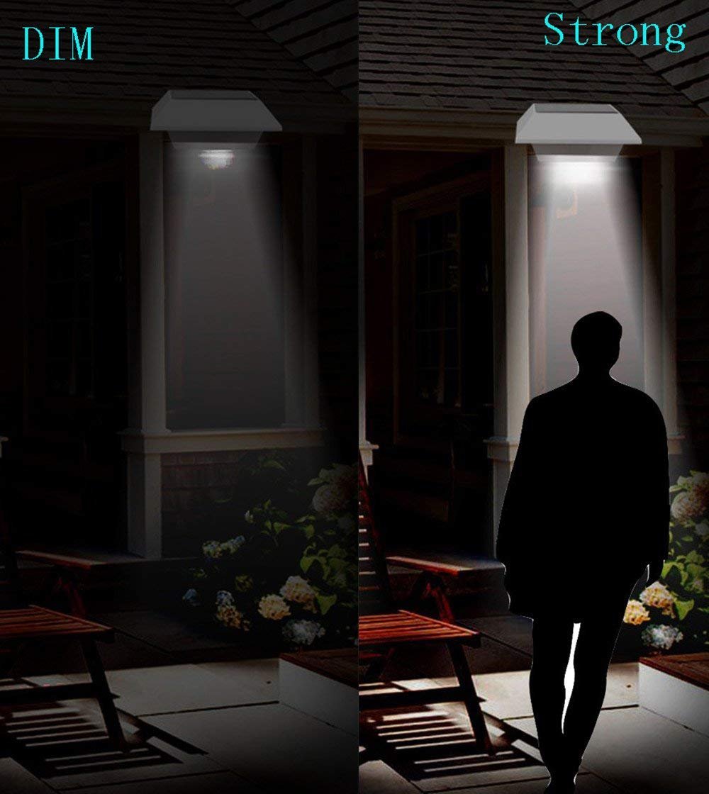 [New PIR Motion Sensor] OKSS 6 LED Solar Motion Sensor Light Outdoor Waterproof, PIR Sensor Solar Powered Led Light/Solar Light for Fence Wall Driveway Garden Patio Path Decking Light (1 Pack)