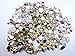 3x 450 pcs 2mm - 6mm Resin Crystal AB round Nail Art Mixed Flatbacks Rhinestones Gems Mix SIZE ~ M1 - 30 [By Zealer]