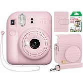 Fujifilm Instax Mini 12 Instant Camera Blossom Pink + Minimate Custom Designed Case + Fuji Instax Film 10 Sheets &amp; Photo Album