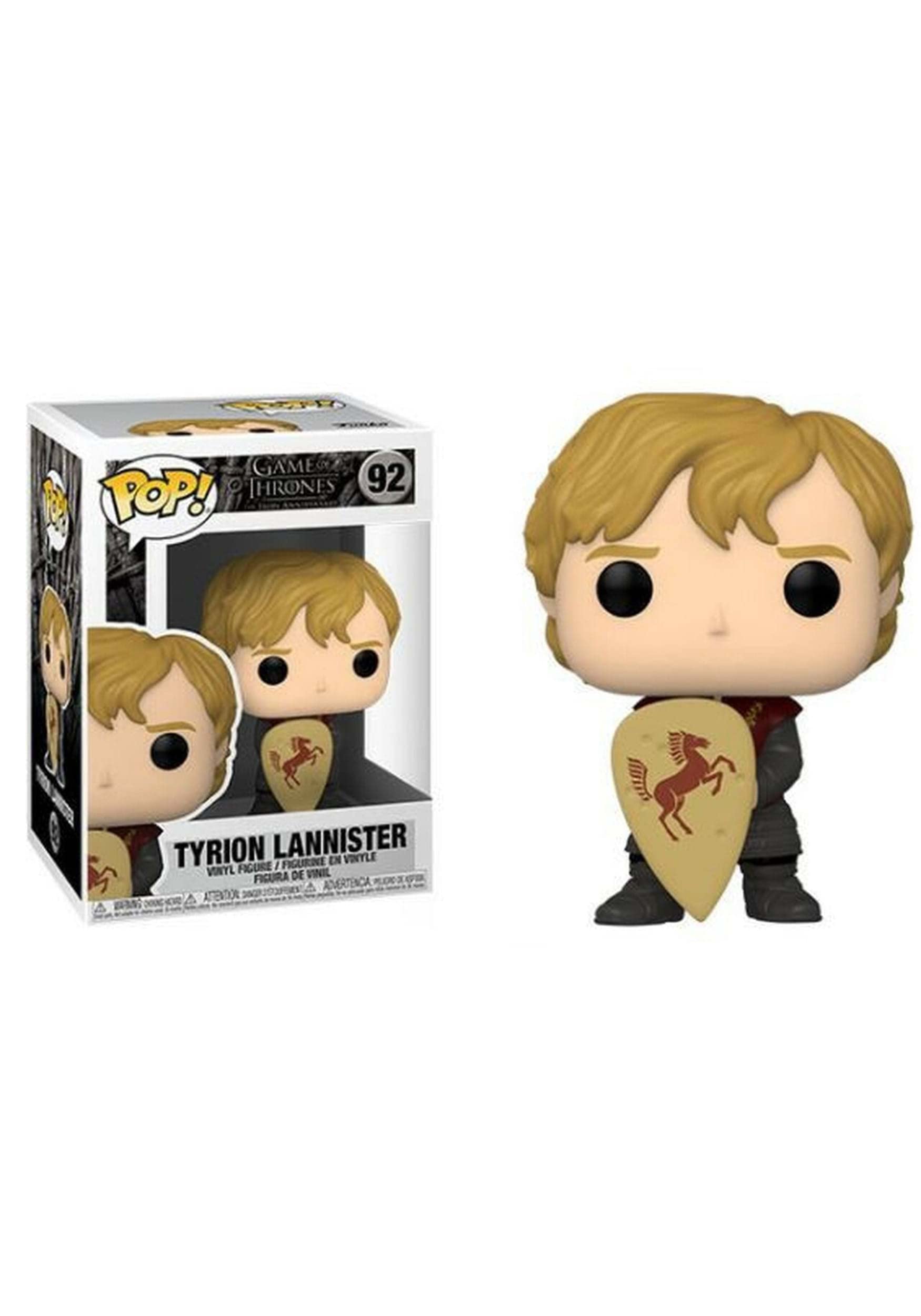 Funko POP! TV: GOT - Tyrion Lannister With Shield - Game Of Thrones - Collectable Vinyl Figure - Gift Idea - Official Merchandise - Toys for Kids & Adults - TV Fans - Model Figure for Collectors