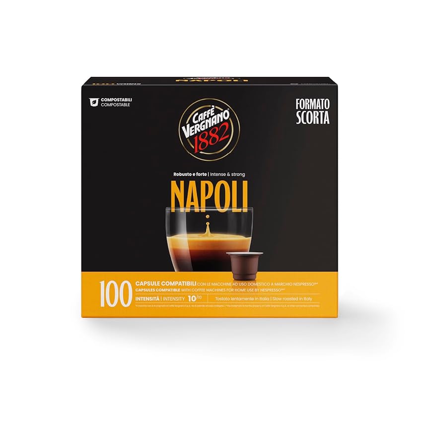 Caffè Vergnano 1882 Napoli - Èspresso Capsule Caffè Compostabili