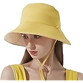 Peicees Reversible Bucket Hat with Wide Brim Sun Protection Hat for Women UPF 50+ UV Sunshade Hat Beach Travel Hiking Garden