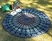 RAJRANG Peacock Hippie Tapestry Roundie 72 Inch Decorative Trippy Tapestries Bohemian Boho Bedding Indian Handmade Pure Cotton Sheet - Blue Round Mandala Beach Towel