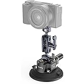 SMALLRIG 4" Camera Suction Mount with Ball Head Magic Arm, Car Mount for Lightweight Camera/Action Camera/Phone, Air Pump Vacuum Suction Cup, Max Load 3kg/6.6 Pound - 4236