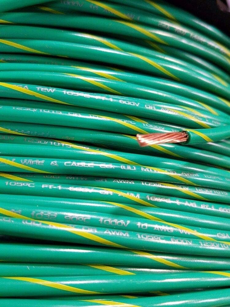 MTW 14 AWG GAUGE GREEN STRANDED COPPER WIRE 25 FEET MACHINE TOOL WIRE