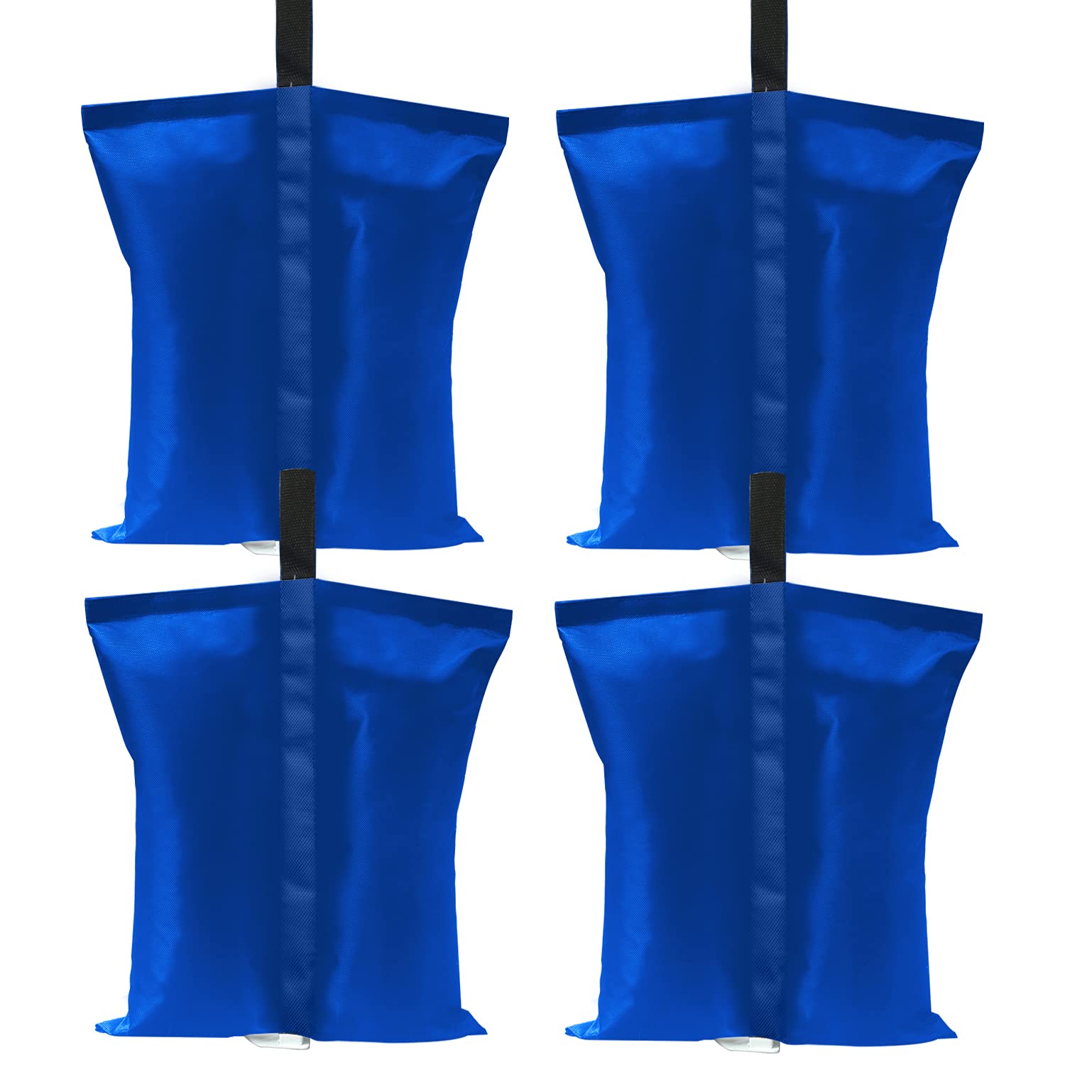 ABCCANOPY 4 Pack Gazebo Large Weight Bags Industrial Grade Heavy Duty Double-Stitched Sandbags,Leg Weights for Pop Up Gazebo,Patio Umbrella, Outdoor Furniture (Blue)