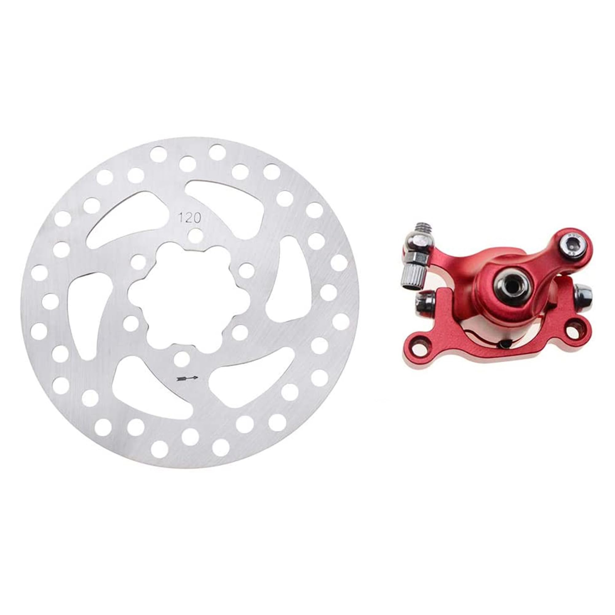GOOFIT Motorcycle Brake Caliper 120mm Disc Rotor Brake Front Rear Replacement For MBX10 MBX11 Mini Dirt Bike 43cc 47cc 49cc Pocket Bike Goped Scooter Go kart