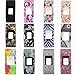 Woodln Rubber Silicone Slim Designer Sleeve Protector Smart Watch Accessories Band Cover Cases for Fitbit Charge 2 Band (12pcs)