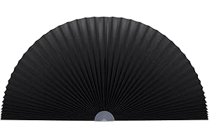 MALOKI Arch Window Shade Light Filtering No Tools Pleated Shade Stick on Self Adhesive Blinds Half Circle Fabric Blinds Room Darkening Shades Easy Install Blinds Semi Circle Window Cover (1, Black, 24"x12")