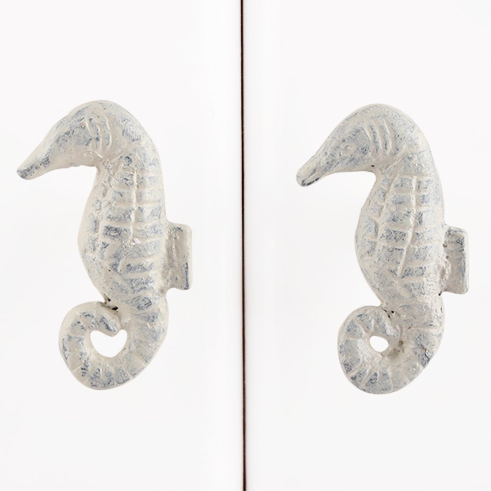 Home Decor Indianshelf Handmade Set Of 2 Seahorse Metal Multicolor