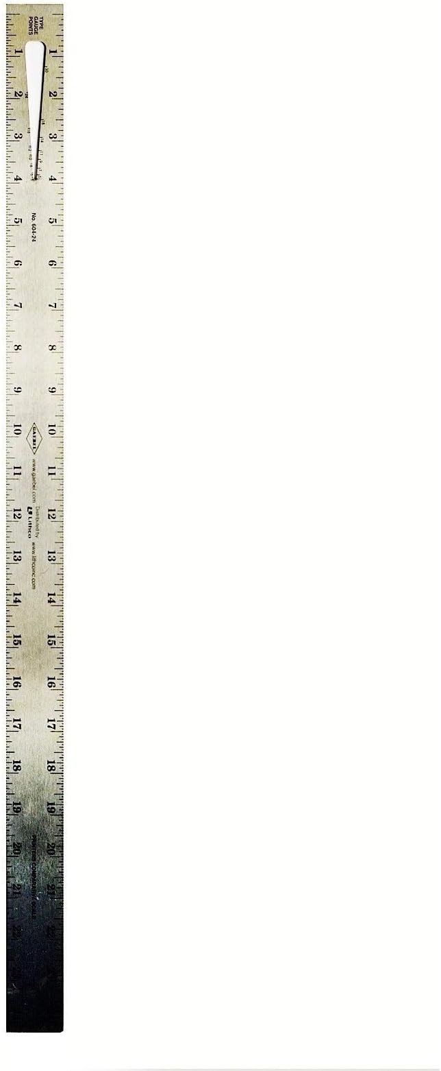 Gaebel Two-Sided Steel Rulers 24 in.