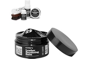 CLYDES LEATHER COMPANY Clyde's™ 4-Step Leather Recoloring Kit | Includes Brush and Lint-Free Towels | Cleans, Restores, and Protects Your Leather