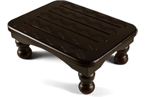 URFORESTIC Solid Wood Bed Step Stool Super Large/Bedside Steps for High Beds/Solid Wood Super Sturdy Hold Up to 500 LBS (Dark Walnut)