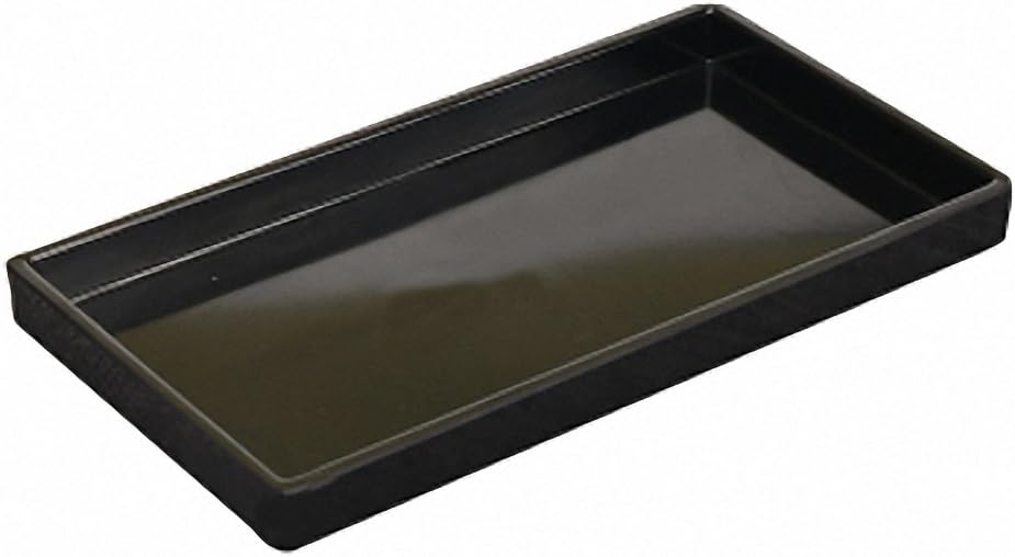 OMEM Reptile Food Bowl, Water Dish,Feeding Dish, Tortoise Bowl (S, Black Smooth)
