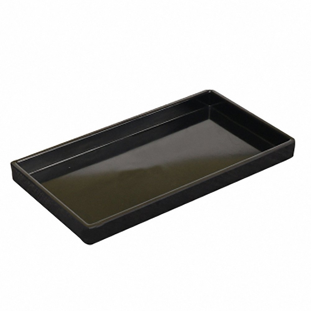 OMEM Reptile Food Bowl, Water Dish,Feeding Dish, Tortoise Bowl (S, Black Smooth)