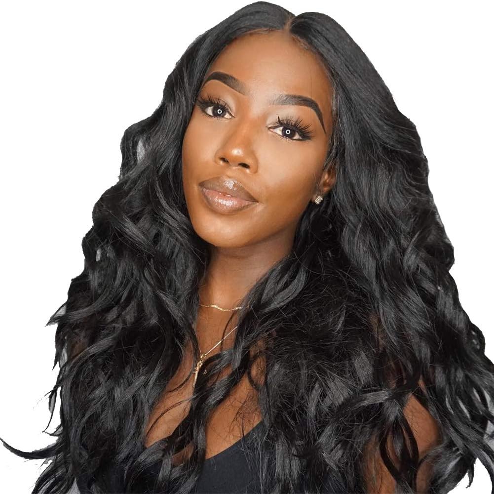 ARIETIS Hair Glueless Body Wave Lace Front Wigs Pre Plucked with Baby Hair 14 inch 150% Density 13x4 Parting Space Unprocessed Brazilian Virgin Human Hair Body Wave Lace Wigs for Black Women