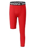 DEVOROPA Youth Boys One Leg Compression Pants for