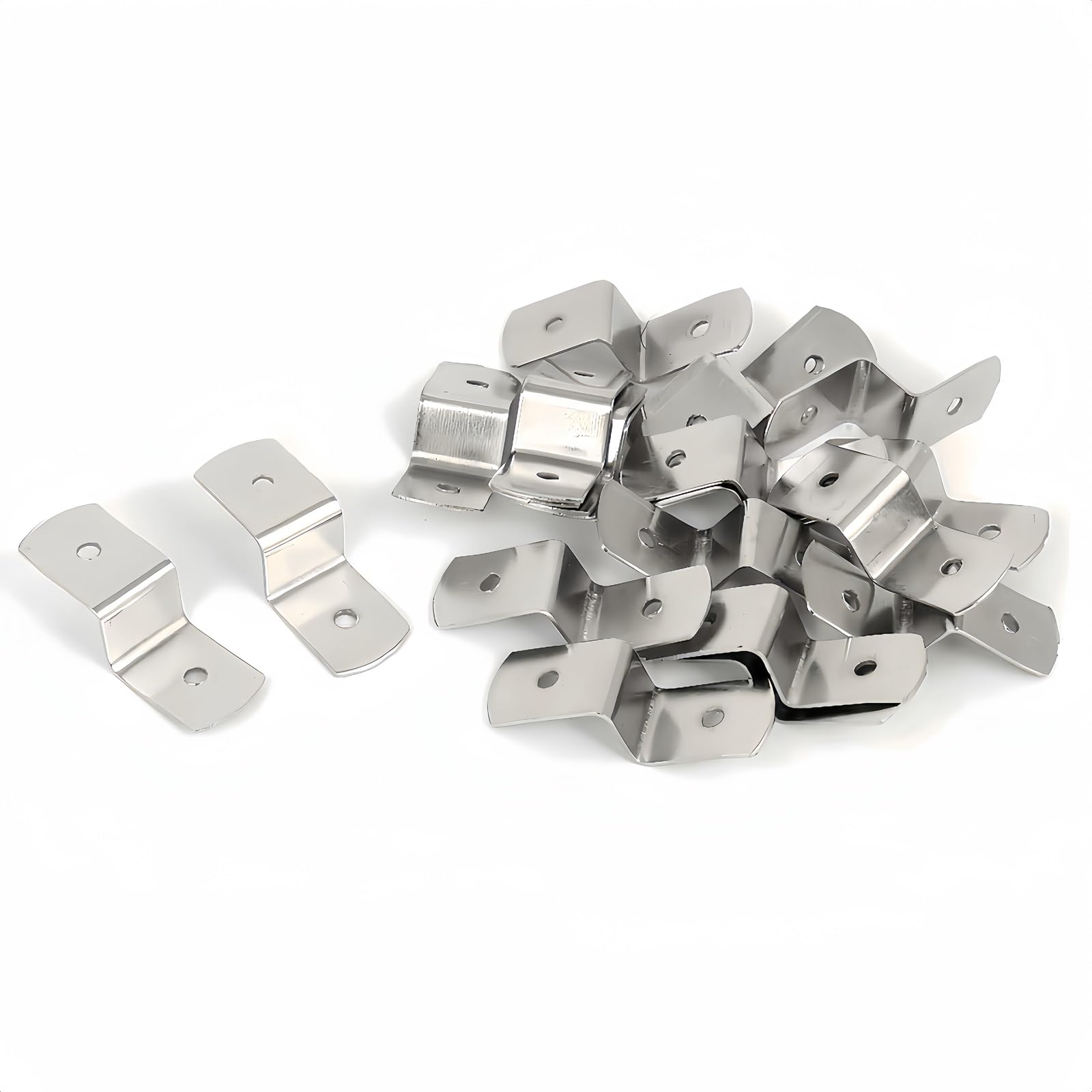 Boxonly 38mm x 13mm x 11mm Metal Z Shape Picture Frame Braces Brackets 20PCS