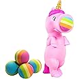 Hog Wild Pink Unicorn Ball Popper Toy - Includes 4 Soft Foam Balls - Squeeze to Pop Air Powered Balls Up to 20 Feet - Launcher Safe for Indoor/Outdoor Play - Gift for Kids, Girls, Boys Ages 5+