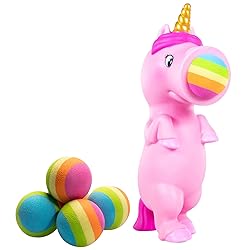 Hog Wild Pink Unicorn Popper Toy - Pop Foam Balls