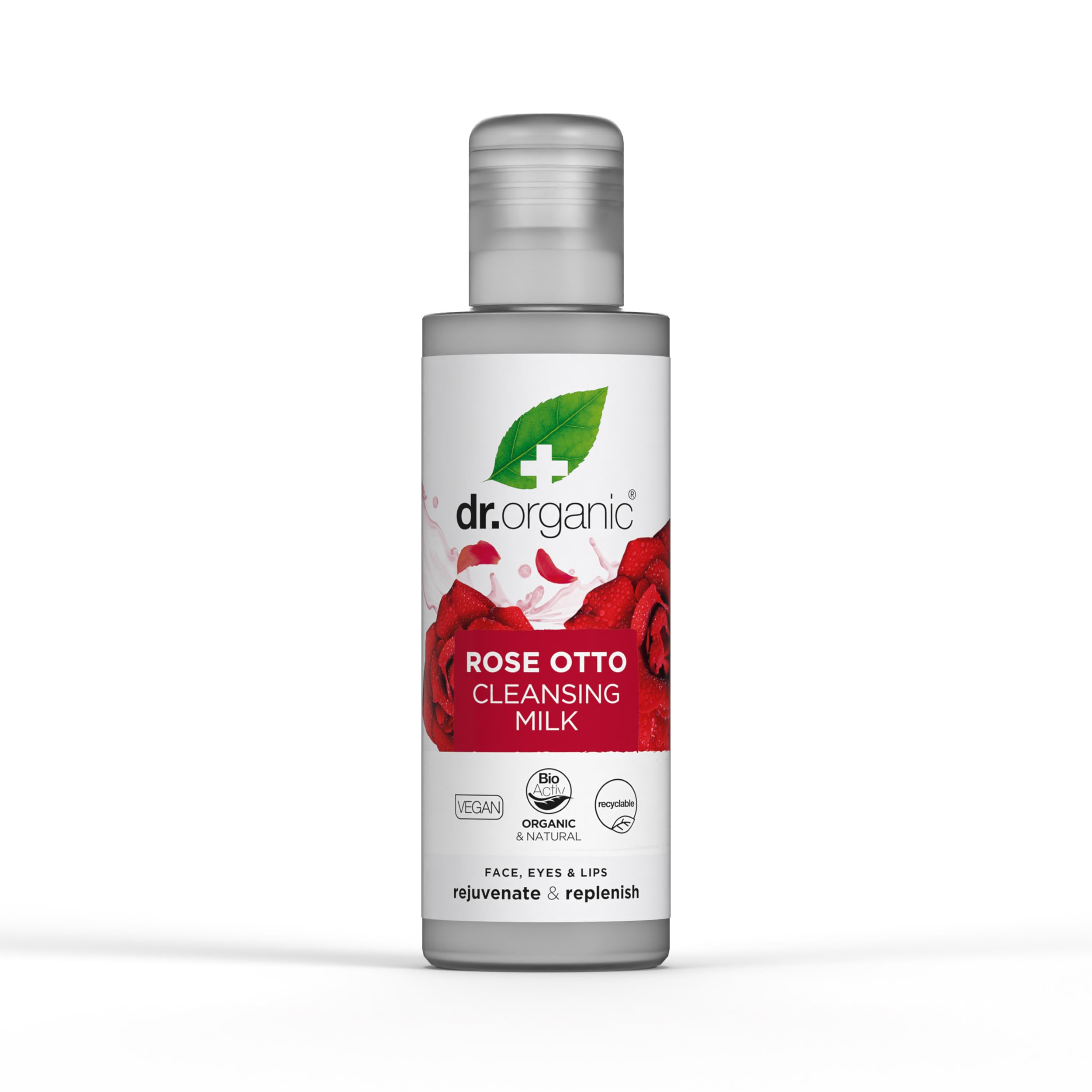 Dr Organic Rose Otto Cleansing Milk, Restoring, Mature Skin, Mens, Womens, Natural, Vegan, Cruelty-Free, Paraben & SLS-Free, Organic, 150ml, Packaging may vary