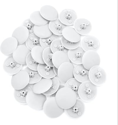 Falcon 100 x White Push In POZI Screw Cover CAPS PZ2 for POZI 2 Screws