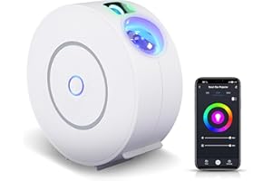VOION Galaxy Projector for Bedroom, Smart APP & Voice Control, 24H Timer Modes, Adjustable Brightness Galaxy Light Projector, Galaxy Star Projector for Kids and Adults Bedroom Decoration (White)