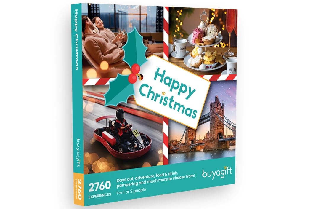 Buyagift Happy Xmas Experience Gift Box for 1 or 2 – 2760 Christmas Experience Options Across the UK