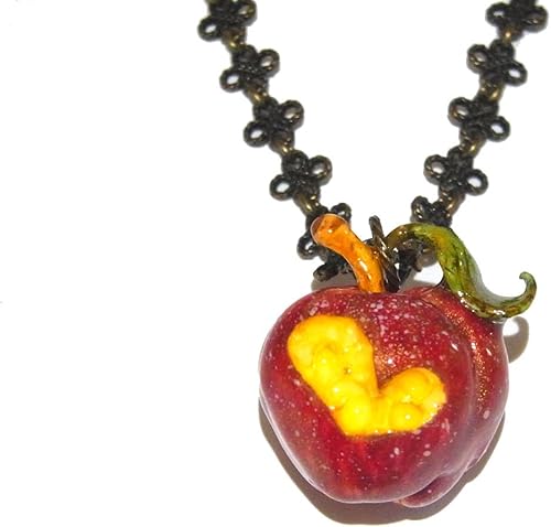 Amazon 毒りんご ネックレス Wadou Koubou 和道工房 林檎 アップル リンゴ フルーツ 果物 アクセサリー ポイズン メルヘン かわいい 絵本 遊び心 ユニーク おもしろ 人気 プレゼント ペンダント レディース ネックレス 通販