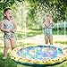 Conthfut Toddler Sprinklers Splash Water Play mat, 39in-Diameter Splash pad Outdoor Sprinkle Mat Summer Fun Water Toys Toddler Boys Girls