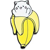EvolveFISH Banana Cat Lapel Pin - [1 1/4" Tall]