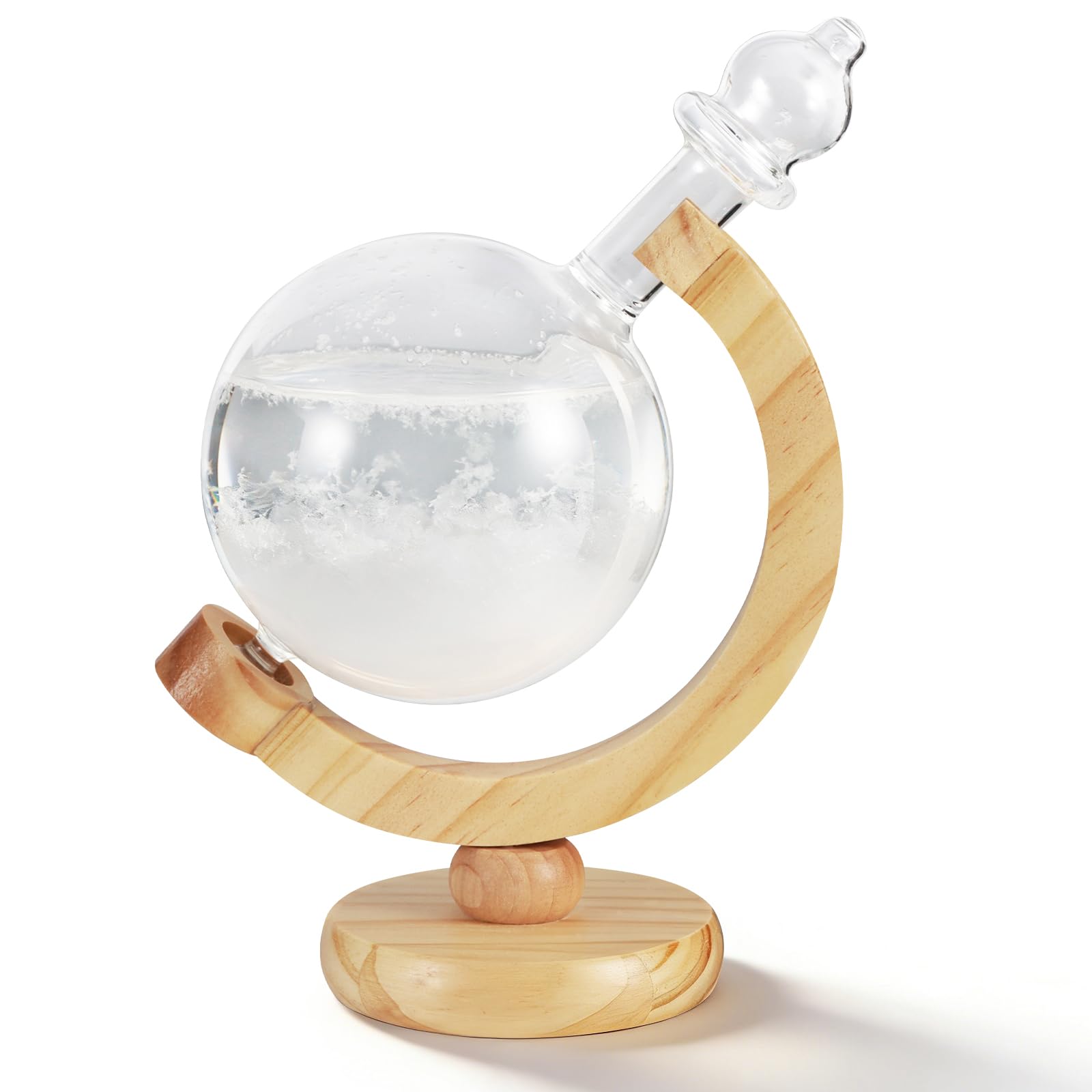 Viitech Storm Glass Weather Forecaster Christmas Gifts, Globe-Shaped Weather Glass Weather Station, Decorative Crystal Ball Weather Predictor Gifts For Women Men