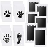 Nabance Inkless Hand & Footprint Kit Baby & Pet Paw Print Kit 6 Pads 12 Cards
