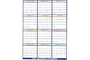 Wall Calendar 2026 Large Dry Erase Poster Planner, 12 Month Wall Annual Calendar 24""x36"", Reusable Annual Yearly Wall Plann