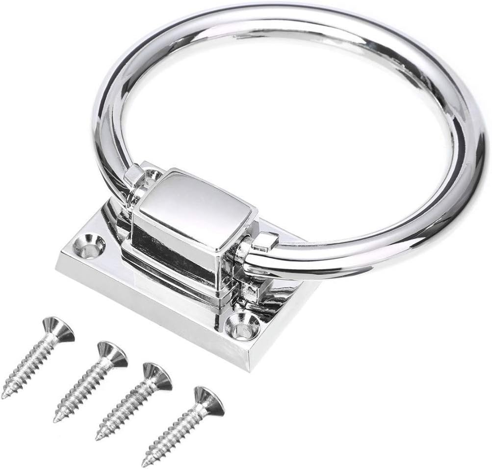 4 Pack MOOD.SC 3.86″ Diameter Hanging Pulls Bright Polished Chrome Door