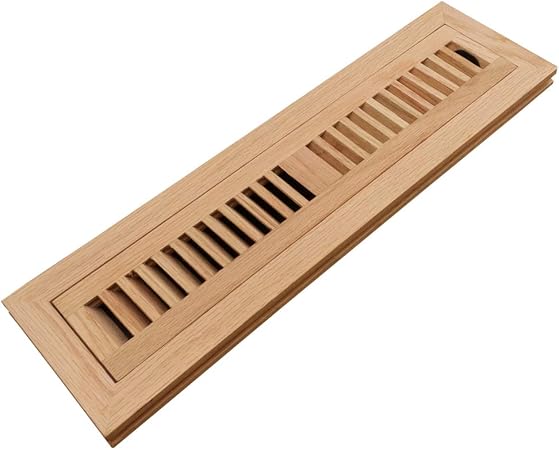 Homewell Red Oak Wood Floor Register Vent Cover Flush Mount Vent