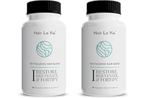 Hair La Vie Revitalizing Blend Hair Vitamins with Biotin, Collagen and Saw Palmetto (2-Pack) for Women