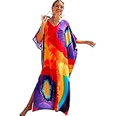 CHERRY CAT Women Beachwear Long Beach Coverups Kaftan Casual Caftan Swimwear Cover ups