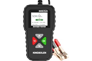 KINGBOLEN BM550 Plus 6V 12V 24V Car Battery Tester, 100-2000 CCA, 2Ah-220Ah Internal Resistance Tester, Accurate Voltage Wave