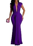 Memoriesea Women's Elegant Sleeveless Deep V Neck
