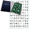 SAGUDIO 100pieces Reuseable Airbrush Temporary Tattoo Stencils Book Airbrush Tattos for Face, Body, Paint Art, Hobby.