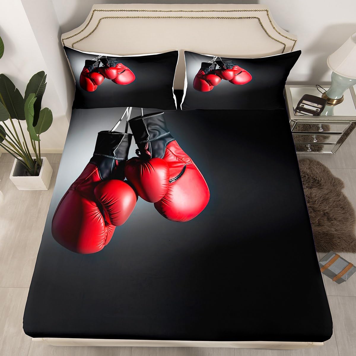 Erosebridal Boxing Bedding Set Sports Theme Fitted