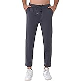 AbleTree Mens Stretch Travel Pants 27" Inseam Quick Dry Light Weight Sweatpants Workout Casual Joggers with Pockets