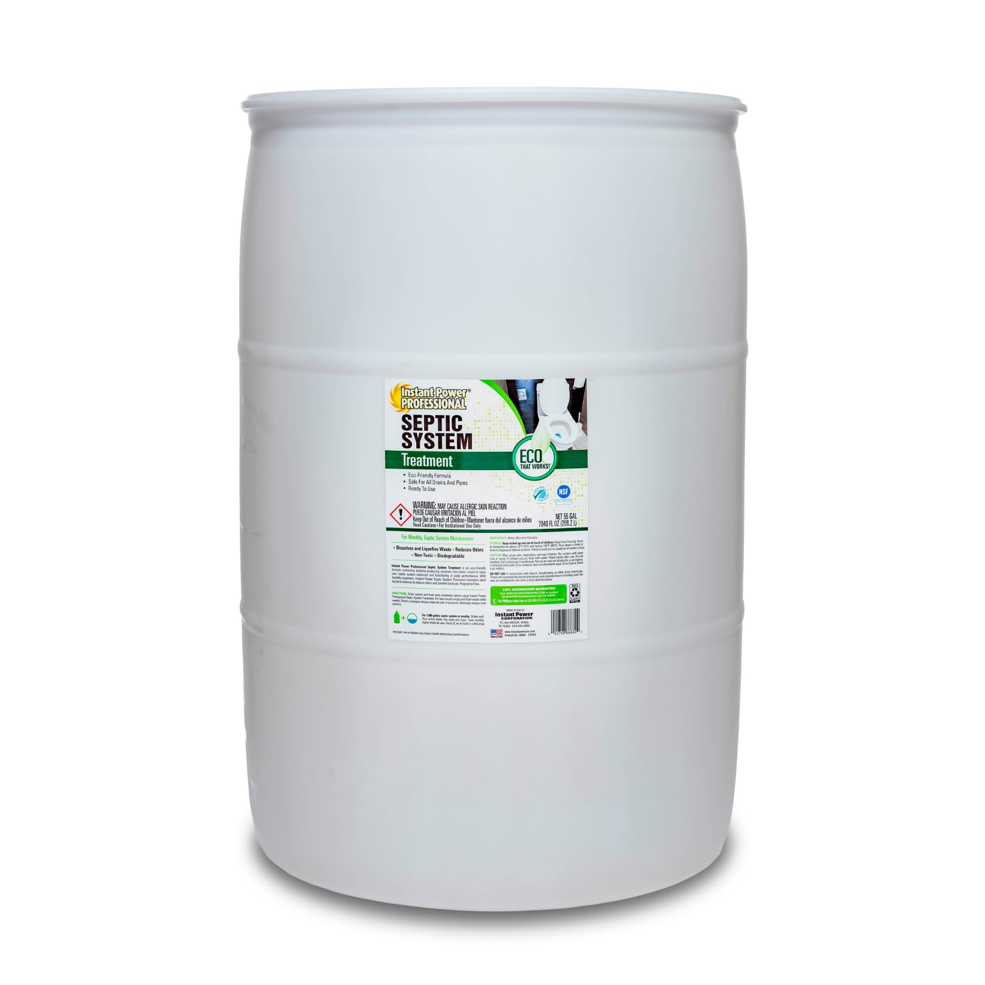Instant Power Septic System Treatment, Septic Tank Maintenance, 55 Gallon