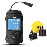 LUCKY Portable Fish Finders Wired Transducer Kayak Fish Finder Kit Portable Depth Finder LCD Display for Kayak Boat Ice Fishi