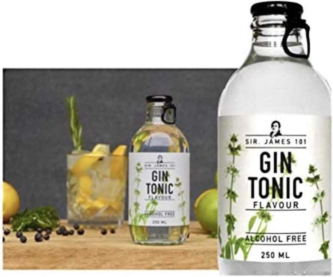 Alcohol Free Gin and Tonic Case of 12, Sir James 101, Gin Taste