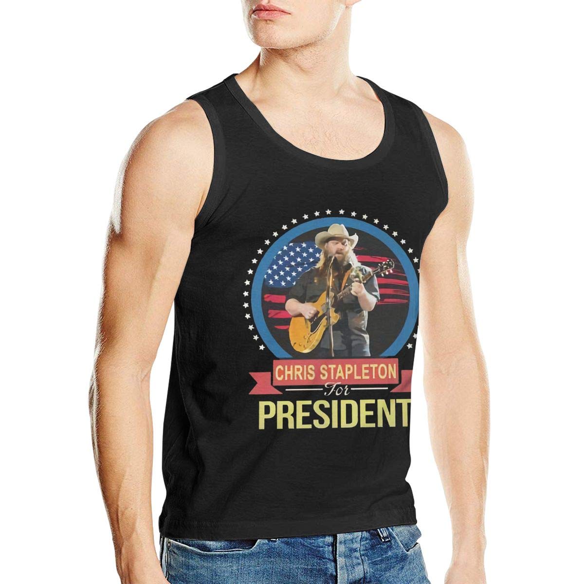 Gingerdhallberg Chris Stapleton Tank Top S Sleeveless Bodybuilding Ness Tee Gym Workout T 