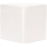 Howard Elliott No Tip Block Ottoman with Cover, Multipurpose Leather Side Table, Footstool & Seating Square Cube Ottoman Foot